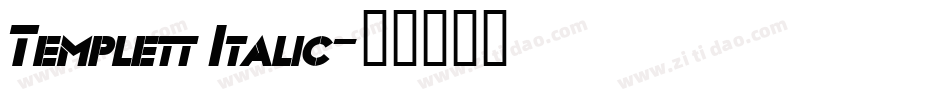 Templett Italic字体转换